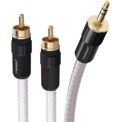 RCA Audio Cable 3.5 to 2 RCA Cable 3.5mm Jack to 2RCA Male Splitter Aux Cable - Image 1 of 4