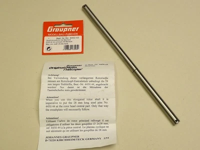 Ersatzteil Rotorwelle 10x255 Graupner Uni Mechanik Hubschrauber Heli Verbrenner - Bild 1 von 4