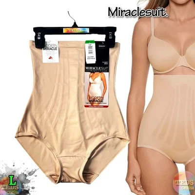 NWT Miraclesuit Women's L Modern Miracle Lycra High-Waist Shaping Brief 2565 - Image 1 of 4