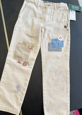 NWT POLO RALPH LAUREN Kids Patchwork Gabardine Chino Pant Size 5 Retail $175 - Image 1 of 4