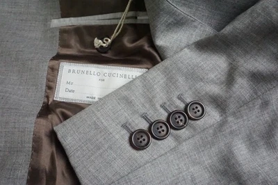 Brunello Cucinelli Solid Gray 100% Cashmere Sport Coat Jacket Sz 40 NEW - Image 1 of 4