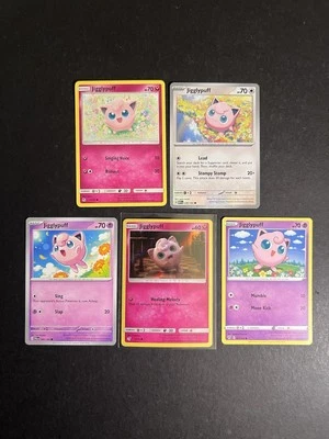 5 Jigglypuff Pokemon Card Collection Reverse Holo Fairy SM SWSH SV PTCG A1 - Image 1 of 2