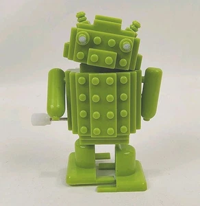 Wind Up Walking Android Puzzlebot Toy Green 2 5/8” Tall New In Package - Picture 1 of 9
