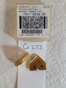 2 NEW 7/8" AMEC ALLIED SPADE DRILL INSERT BIT 151T-0028-SP.  #1 T-A.  {G273} - Picture 1 of 1