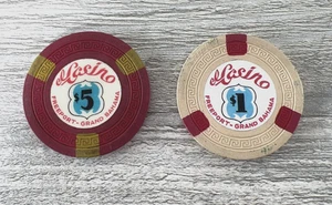2 El Casino Freeport Grand Bahama Casino Chips Poker Chip Gambling Token Vtg - Picture 1 of 7