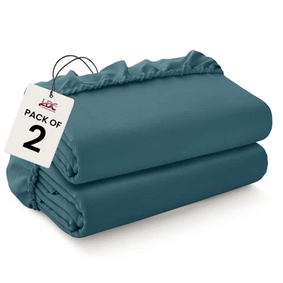 Sábana Ajustable Bolsillo Profundo Fácil Cuidado Transpirable Microfibra Elástica Ropa de Cama Sábanas Foto 1 de 4