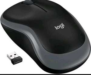 Logitech M185 Wireless Computer Mouse Black and Gray Brand New 910-002225 - Picture 1 of 1