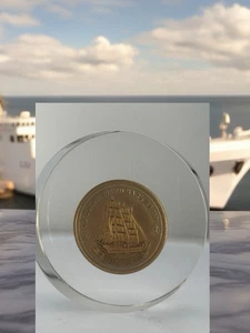 US Coast Guard Academy Centennial Challenge Coin Bark Eagle Paperweight USCG - A - Picture 1 of 21