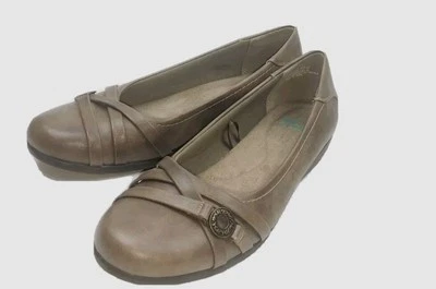 Zapatos planos de ballet marrón sin cordones cómodos Yuu Germaine para mujer talla 10 W  Foto 1 de 4