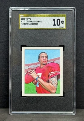 Colin Kaepernick 2011 Topps 1950 Bowman #123 RC SGC 10 Gold Label PRISTINE - Image 1 of 2
