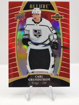 2019-20 Upper Deck Allure #73 Carl Grundstrom Red Rainbow Jersey Relics - Image 1 of 2