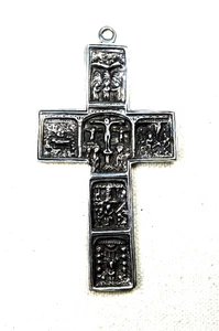 ARTISAN, SILVER Cast, Handmade, Vintage "Crucifix" Pendant. - Foto 1 di 3