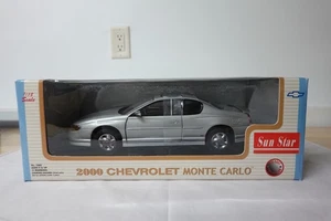 Sun Star 1980 Sliver 2000 Chevrolet Monte Carlo SS Classic Models 1:18 Scale - Picture 1 of 10