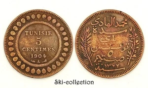 5 Centimes 1904 A (Paris) TUNISIE. Colonies Françaises. Bronze - Picture 1 of 1
