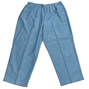 Pantalones Alfred Dunner Mujer 20W Azul Polvo Chino Pull On Banda Elástica Elástica - Imagen 1 de 6