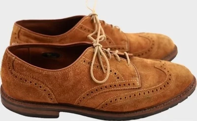 ALLEN EDMONDS men's "Big Sur" suede oxford brogue wingtip Shoes - brown - 12 EEE - Image 1 of 4