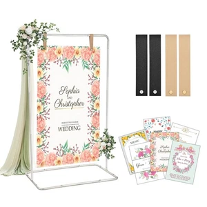 Willkommen Schild Ständer für Hochzeit - verstellbar strapazierfähig Staffelei mit Design Produktbündel... - Bild 1 von 6