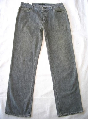 Pantalones de mezclilla rectos Theory relajados para hombre talla 36 x 33 gris 100 % algodón Foto 1 de 4