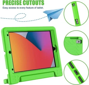 Kids Case for iPad 10.2" 9th 8th 7th Gn Case Cover Handle Stand Shockproof - Picture 1 of 6