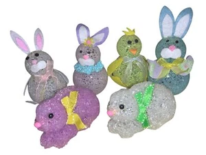 Melted Plastic Popcorn Easter Rabbits and Chicken - Picture 1 of 14