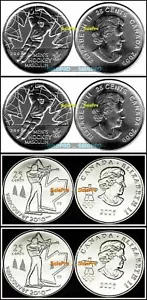 4x KANADA 2007 CANADIAN OLYMPIC BIATHLON SHOOTING HERREN HOCKEY 25 CENT MÜNZE LOT - Bild 1 von 4