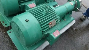 TRI-CLOVER SP218MH-S TRI-FLO 316 SS CENTRIFUGAL PUMP & 7.5HP MOTOR ON STEEL BASE - Picture 1 of 7