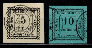 Timbre Guadeloupe TAXE N° 6 et 7 Oblitéré - Imagen 1 de 1