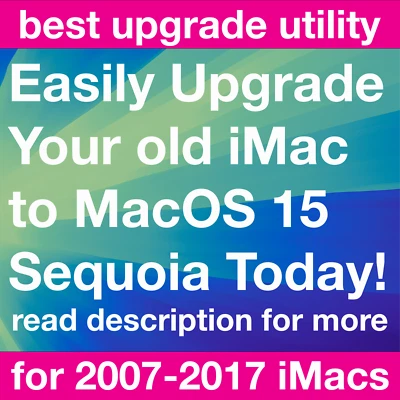 iMac Upgrade / Install USB Patched for MacOS 15 Sequoia on Unsupported Macs - Image 1 of 3