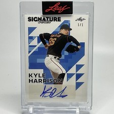 2023 Leaf Signature Series Kyle Harrison #BA-SH1 Autograph 1/1