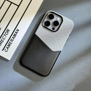 Luxury Leather Case Card Holder Wireless Charging For iPhone 16 15 14 13 Pro Max - Picture 1 of 25