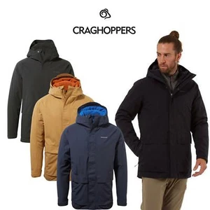 Craghoppers Mens Lorton Thermic Waterproof Breathable Stretch Hooded Jacket Coat - Picture 1 of 27