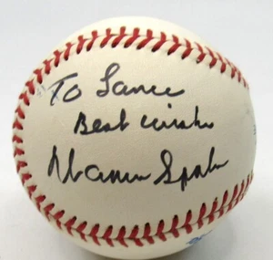 Warren Spahn Autographed 1990 All Star Game Rawlings Baseball Personalized - Picture 1 of 4