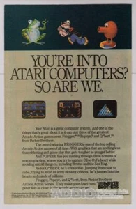 Parker Brothers video games 1984 PRINT AD Q*bert FROGGER Popeye ATARI page '80s - Picture 1 of 1