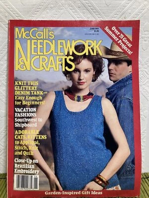 VTG McCalls Needlework & Crafts Magazine June 1987 Sorbello Stitch Strawberries - Image 1 of 4