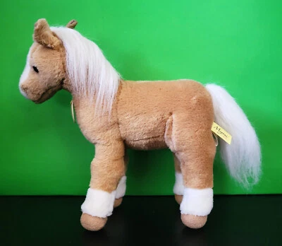 Miyoni Aurora World 10" Plush Horse Pony Palomino White Mane Tail - Image 1 of 4