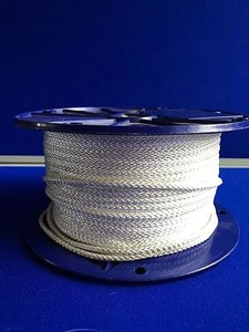 NUEVO Cortadoras de césped de arranque de nailon blanco 4 mm corte 1 metro trenzado núcleo hueco - Imagen 1 de 2