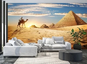 Foto Papel Pintado Egipto Desierto Mural Pirámide Decoración Papel Póster 366x254 cm - Imagen 1 de 8
