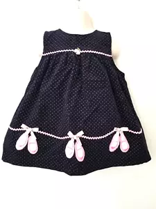 Raro también! Jersey Navidad Pana Polkadot Azul y Rosa Marca Niñas 24 Mos - Imagen 1 de 8