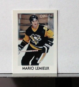 1986-87 O-Pee-Chee Hockey Leaders Mini Card #23 Mario Lemieux - Picture 1 of 2