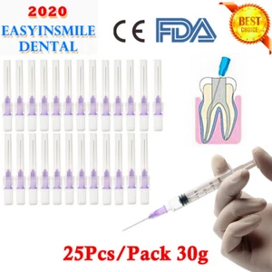 25Pcs Dental Needle End-Closed Side Hole Tip Endodontic Syringes Irrigation 30g - Imagen 1 de 6