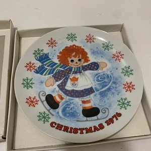 Schmid Vintage The Raggedy Ann 1976 Weihnachtsteller - Original - Bild 1 von 6