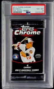 2013 Topps Chrome Baseball Hobby Sealed Foil Pack PSA 8  - Poss Mike Trout - Picture 1 of 2