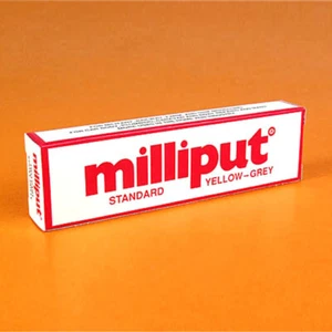 Masilla epoxi autoendurecible de dos partes Milliput #MIL-1 estándar amarillo-gris 4 oz - Imagen 1 de 2
