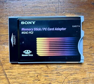 Genuine Sony PCMCIA PC Card to Memory Stick MS Adapter Reader Writer [MSAC-PC2] - Picture 1 of 1