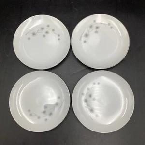 x4 Creative Fine China # 1014 Platinum Starburst 6.25" small Plate Japan - Picture 1 of 7