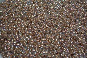 Toho Seed Beads 8/0 - Gold-Lined Rainbow Crystal - Picture 1 of 1