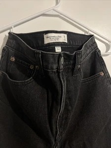 Abercrombie & Fitch Damen Ankle Straight Ultra High Rise Schwarz Jeans 26 2R - Bild 1 von 6