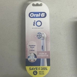 4 NEW Oral B iO Gum & Sensitive Repleasement Brush Heads SEALED AUTHENTIC White - Picture 1 of 1
