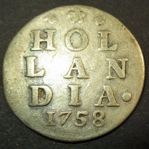 Certificate Authenticity 1758 Dutch Colonial New York Silver Loin Dime Hollandia - Picture 1 of 4