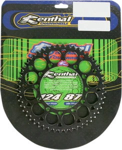 RENTHAL Rear Sprocket - Aluminum - 52 Tooth - Black - Kawasaki 191U-420-52GEBK - Picture 1 of 1